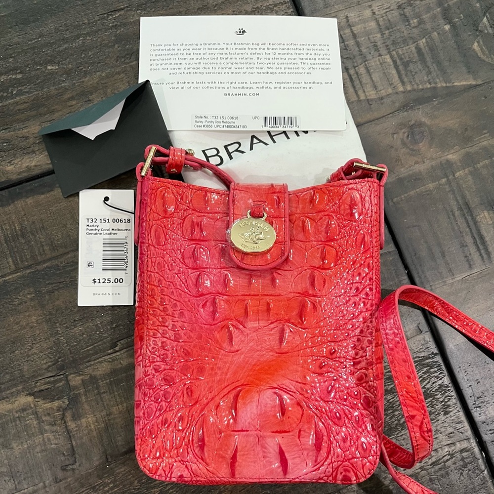 Brahmin NWT Marley punchy coral Melbourne